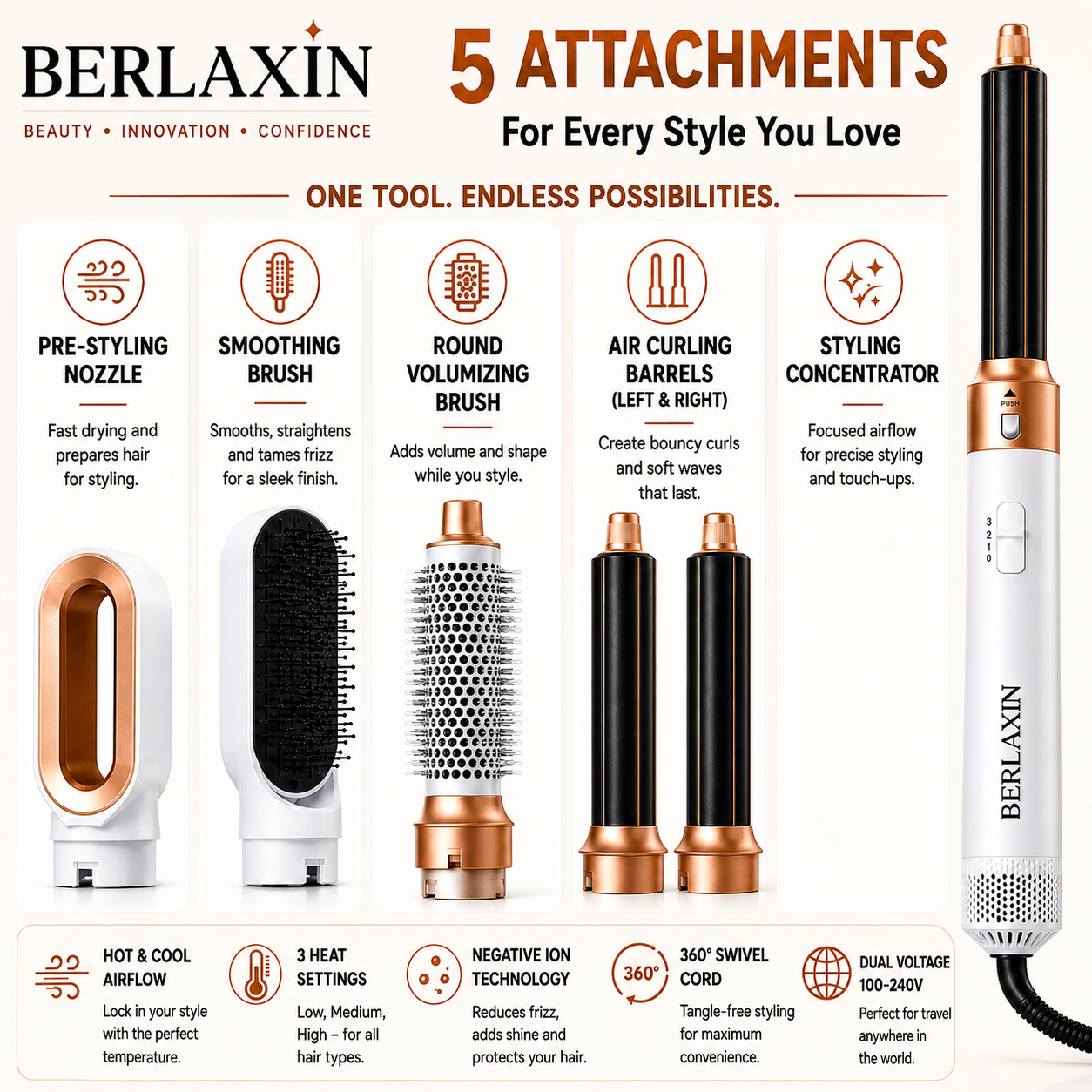 Berlaxin™ AirStyle 5-in-1 Hair Styler