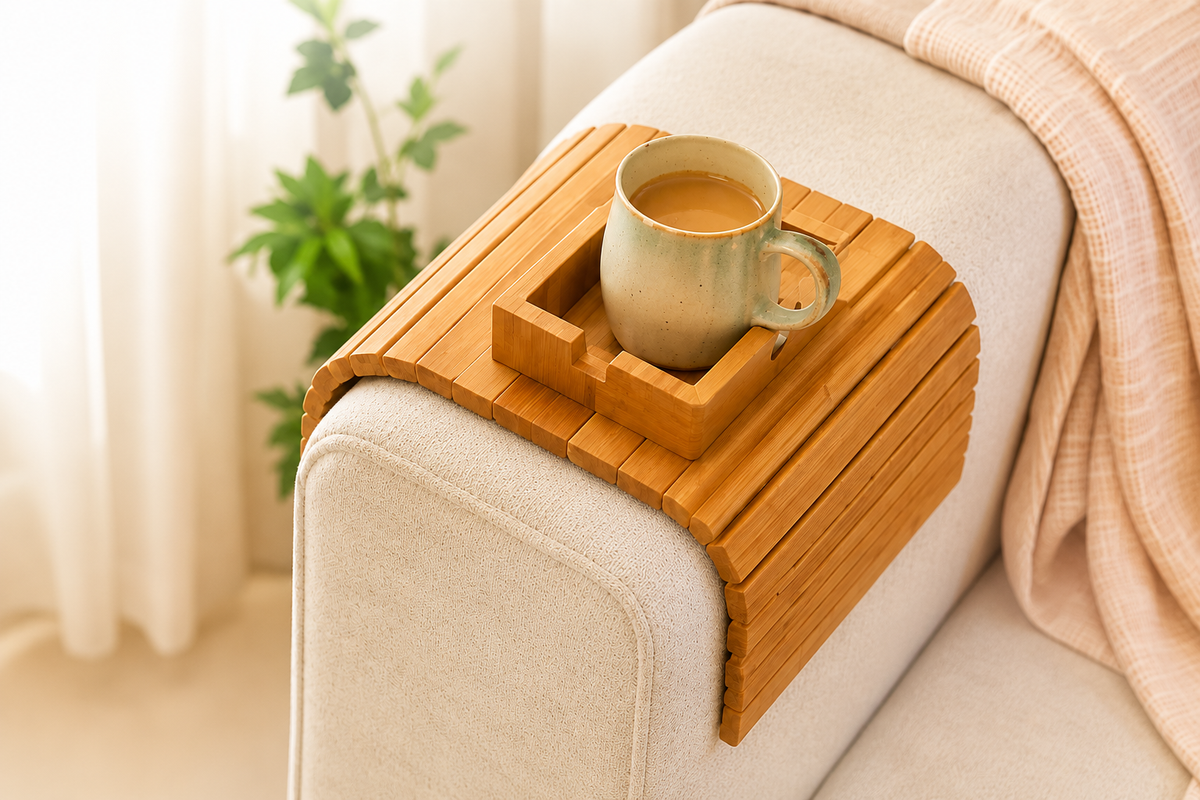 Turn Your Sofa Arm Into a Smart Side Table